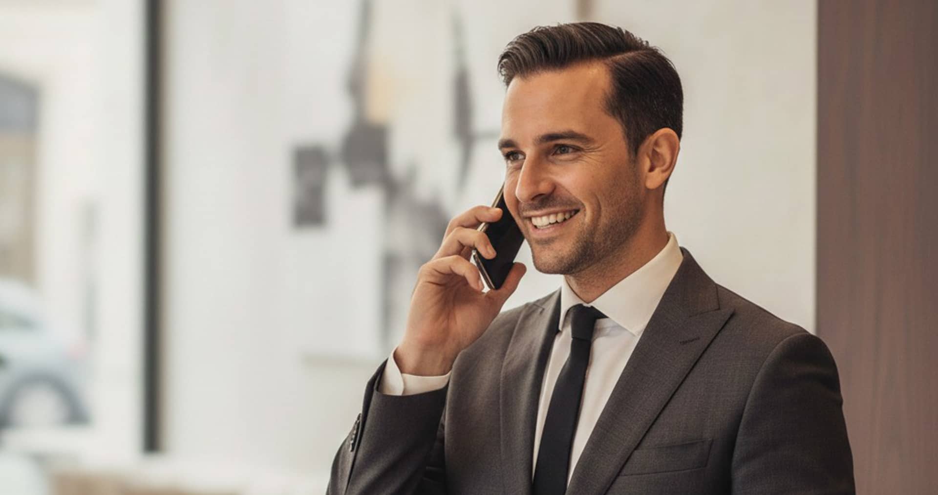 Receptionist di Casa Guttmann al telefono